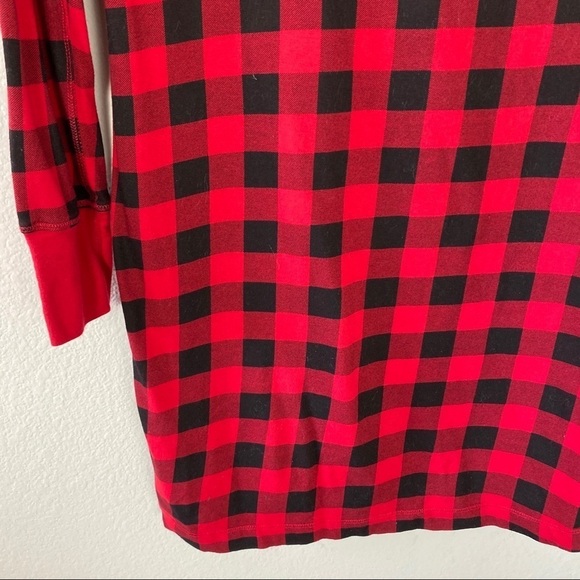 Little Blue House Snowshoe Pajama Dress Red XS - Picture 6 of 8